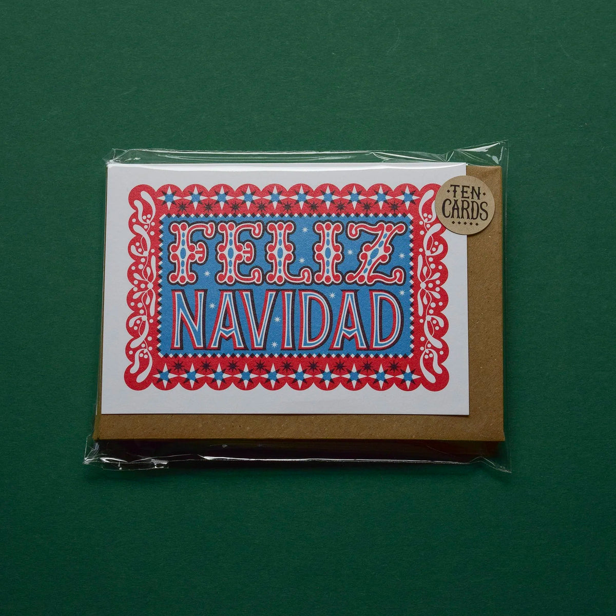 Feliz Navidad Christmas Card Pack Of 10