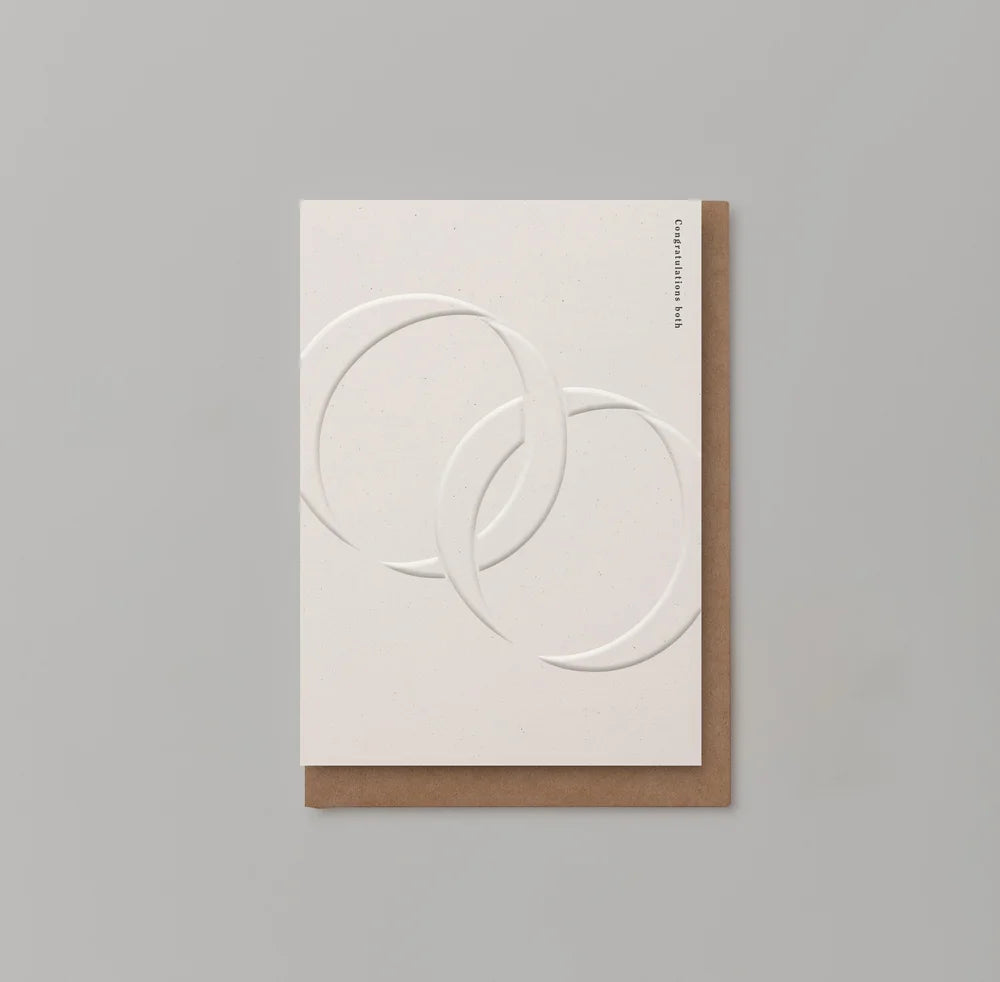 Congratulations Both Embossed Wedding Card