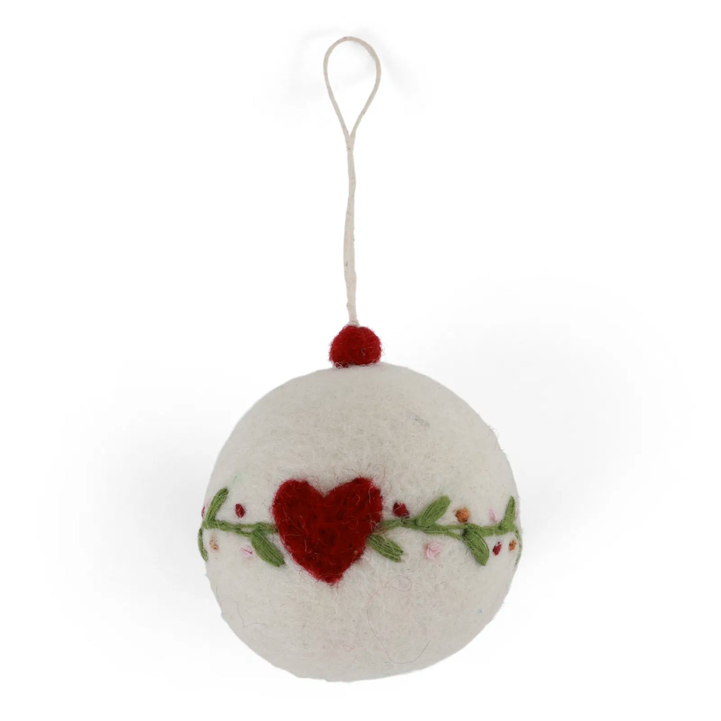 Felt Heart Christmas Bauble