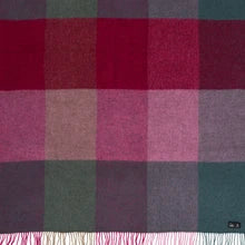 Pink Check Gotland Woven Wool Throw