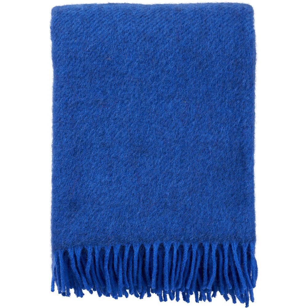 Gotland Blue Woven Wool Throw