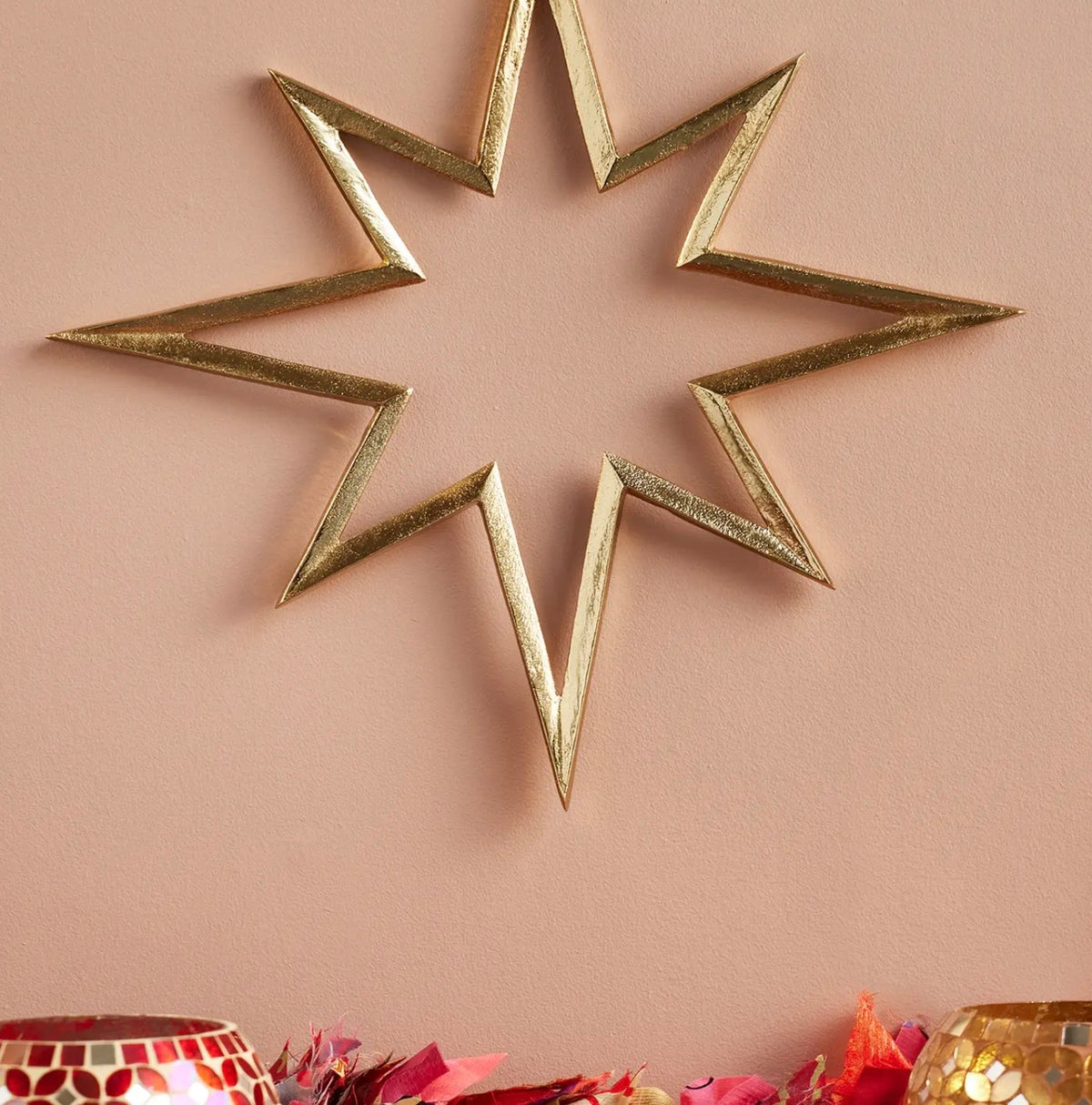 Gold Metal Large Hanging Star