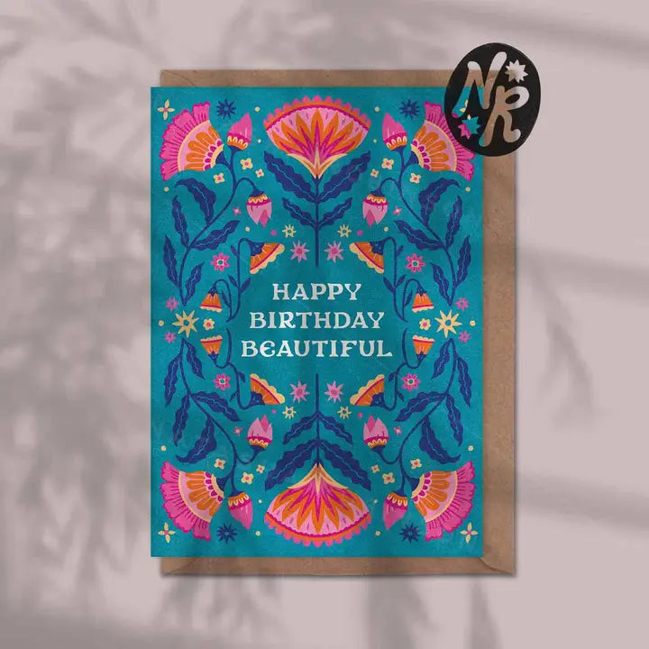 Happy Birthday Beautiful Greetings Card
