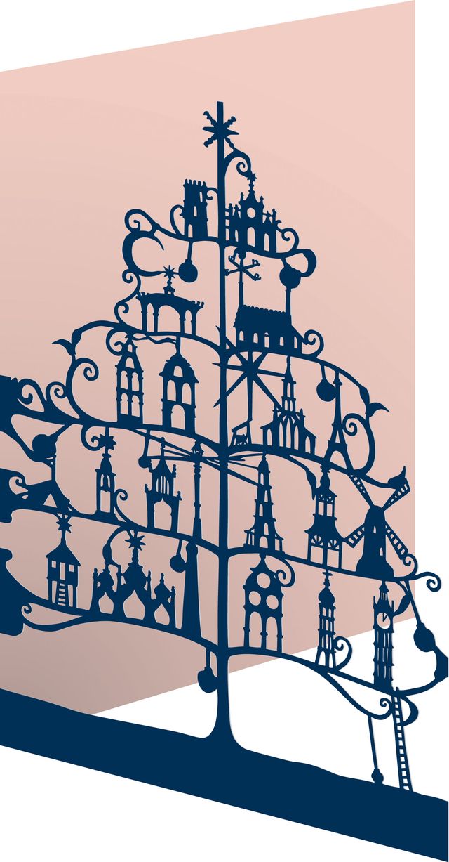 Architectural Tree Christmas Card