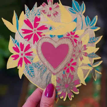 Floral Heart Greeting Card