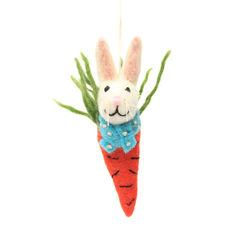 Swaddling Carrot Bunny Decoration