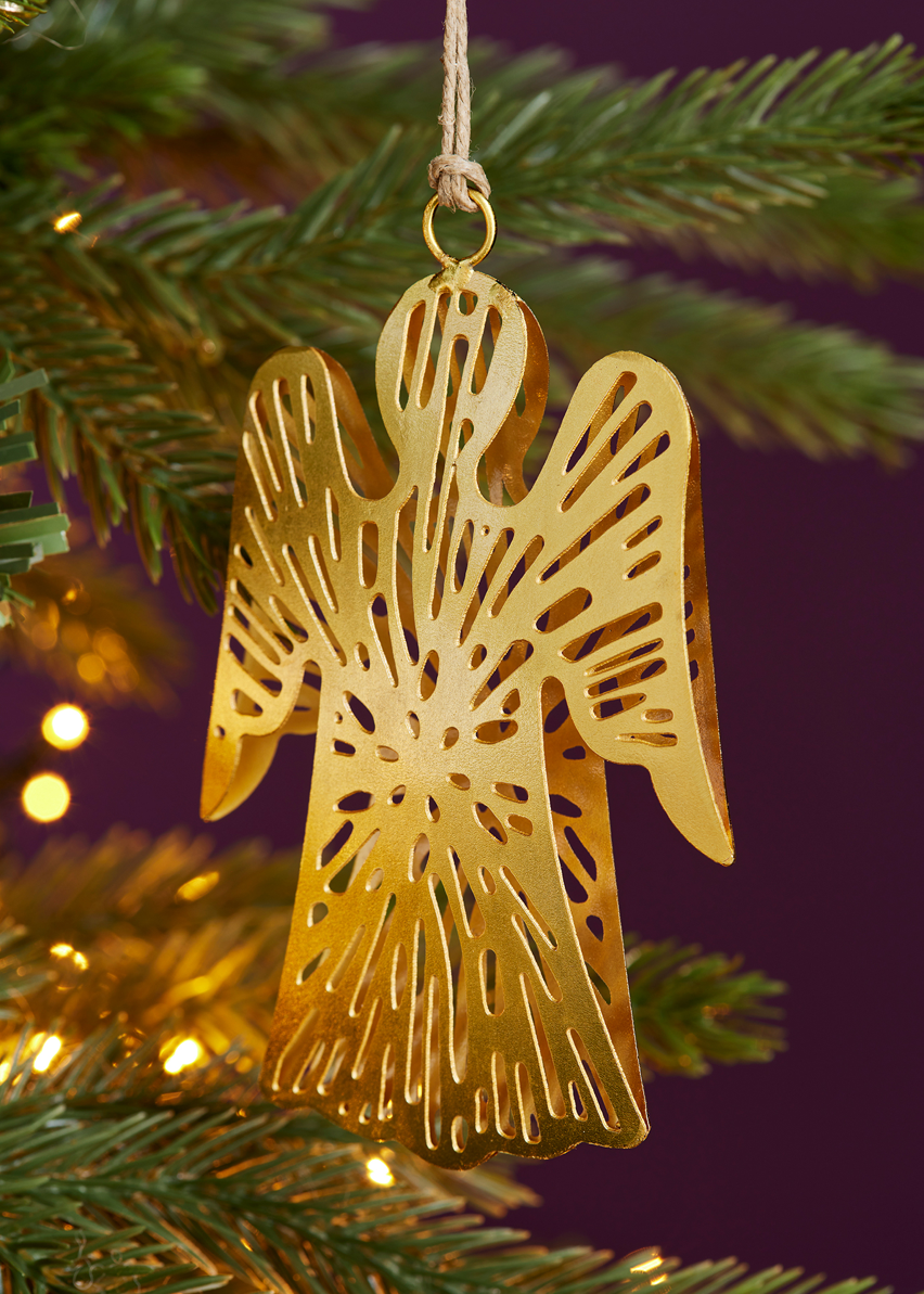 Gold Angel Intricate Metal Decoration