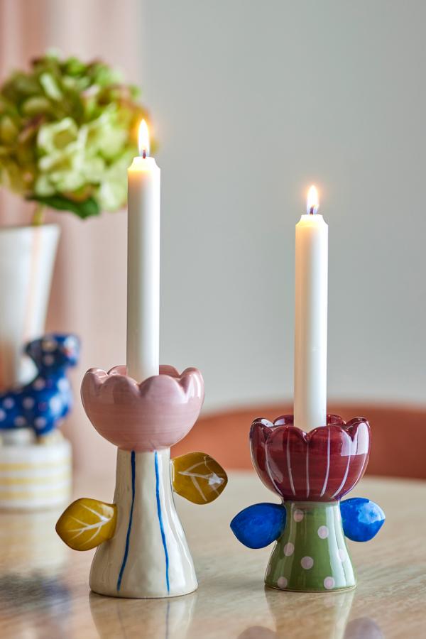 Florita Votive & Candle Holder Wine / Green Spot