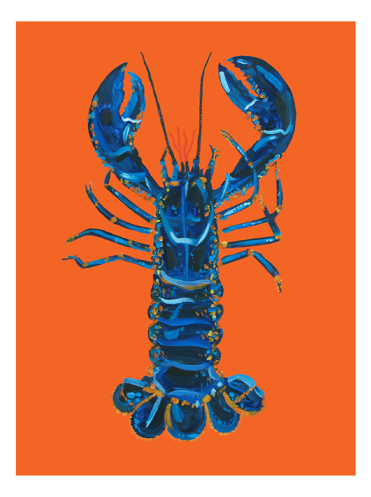 Lobster on Orange by Alice Straker