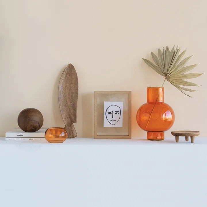 Tummy Vase Orange Rust