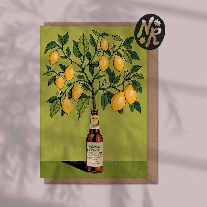 Damm Lemon Greetings Card
