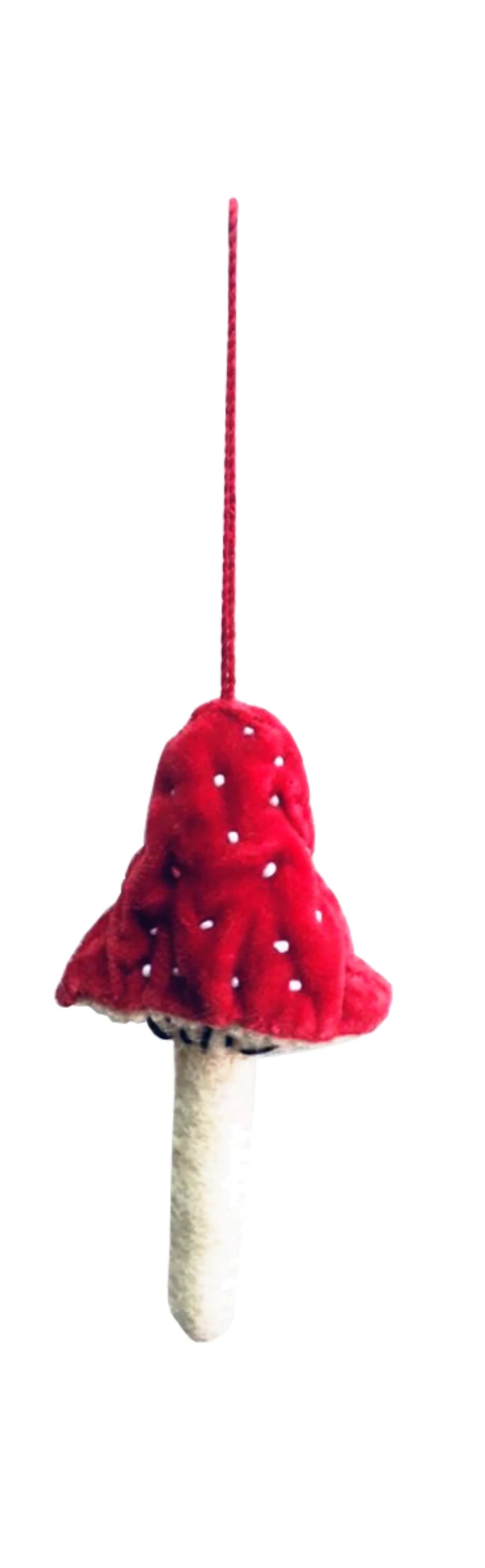 Red Velvet Mushroom Decorations - 2 styles