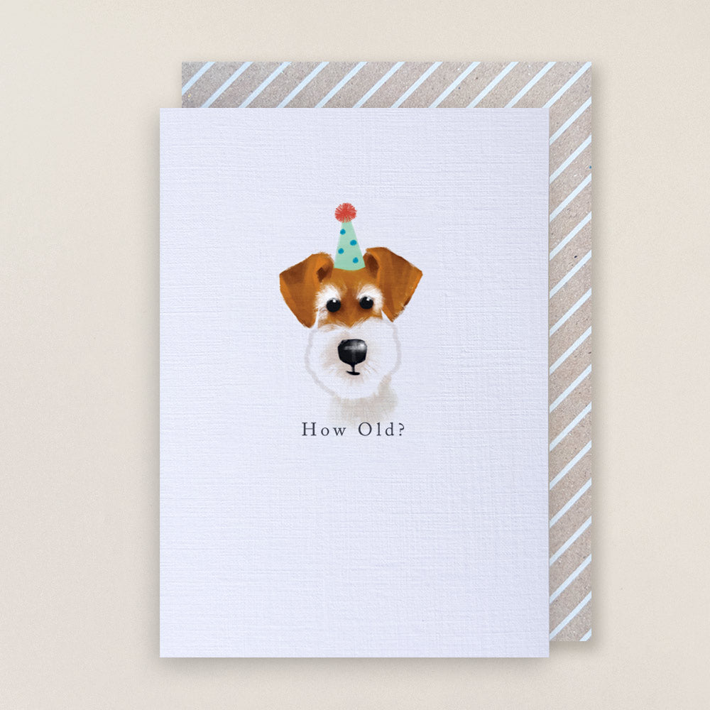 How Old? Dog Birthday card