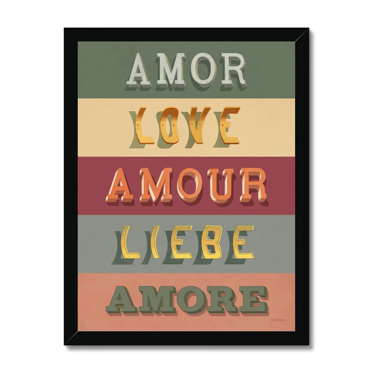 Amor, Love, Amour Fine Art Print Framed Print