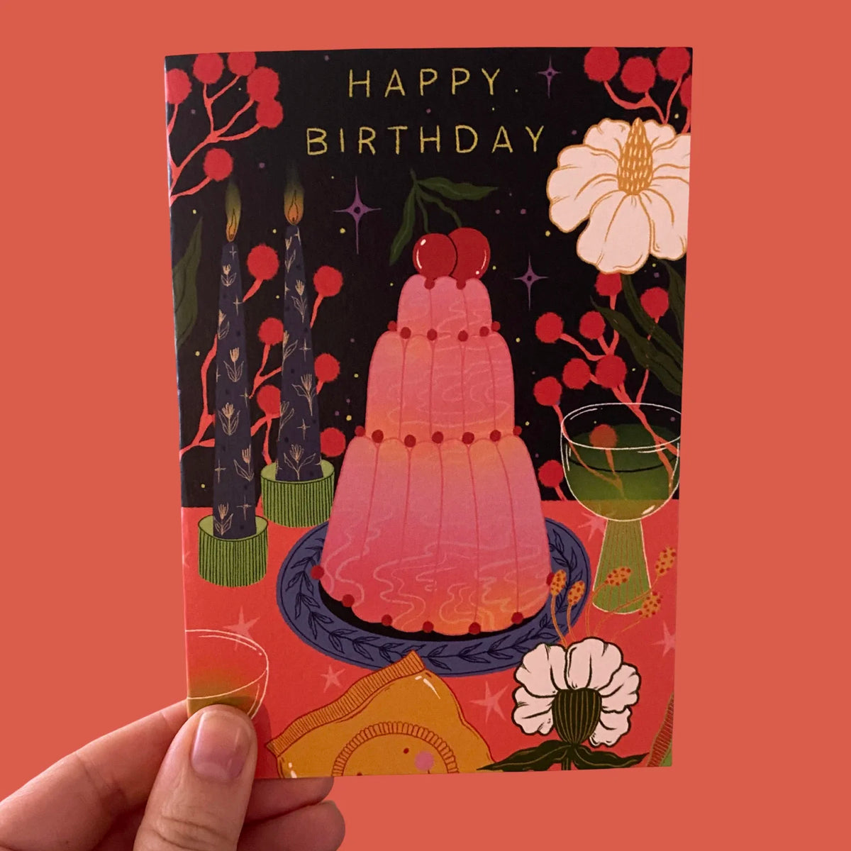 Birthday Cake Happy Birthday Card