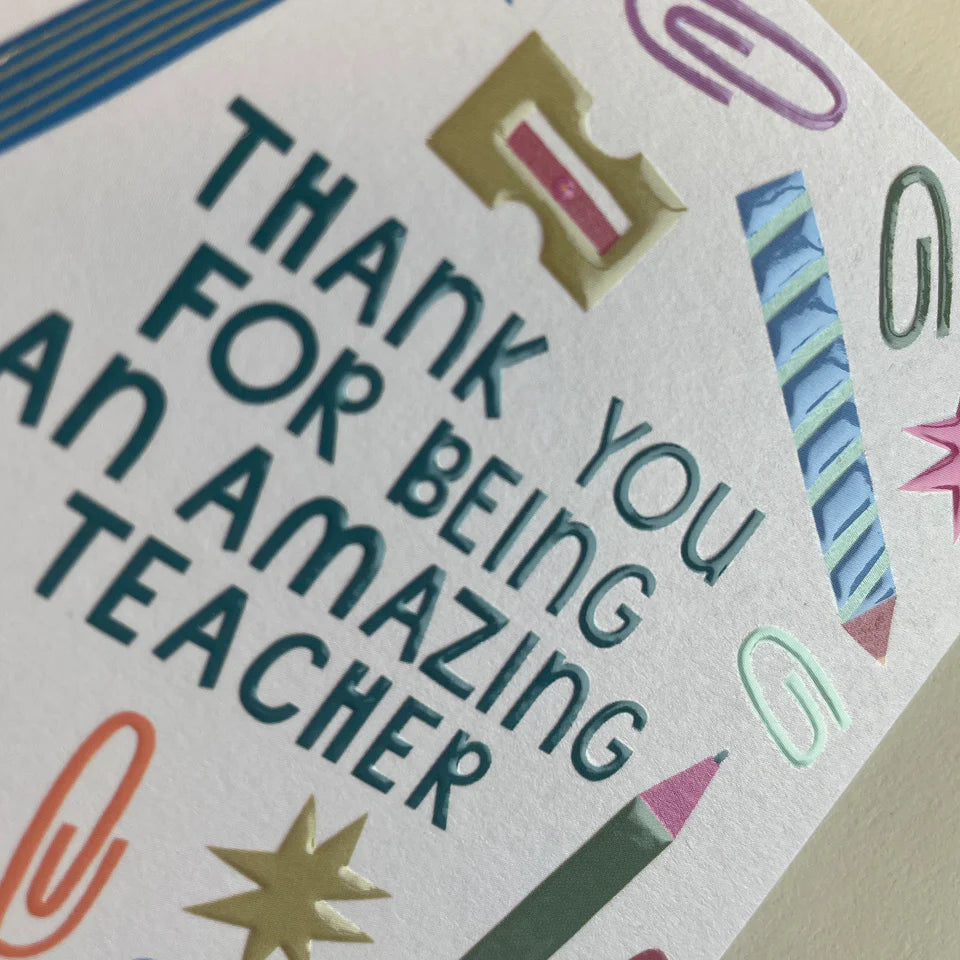 Thank you Amazing Teacher Mini Greetings Card