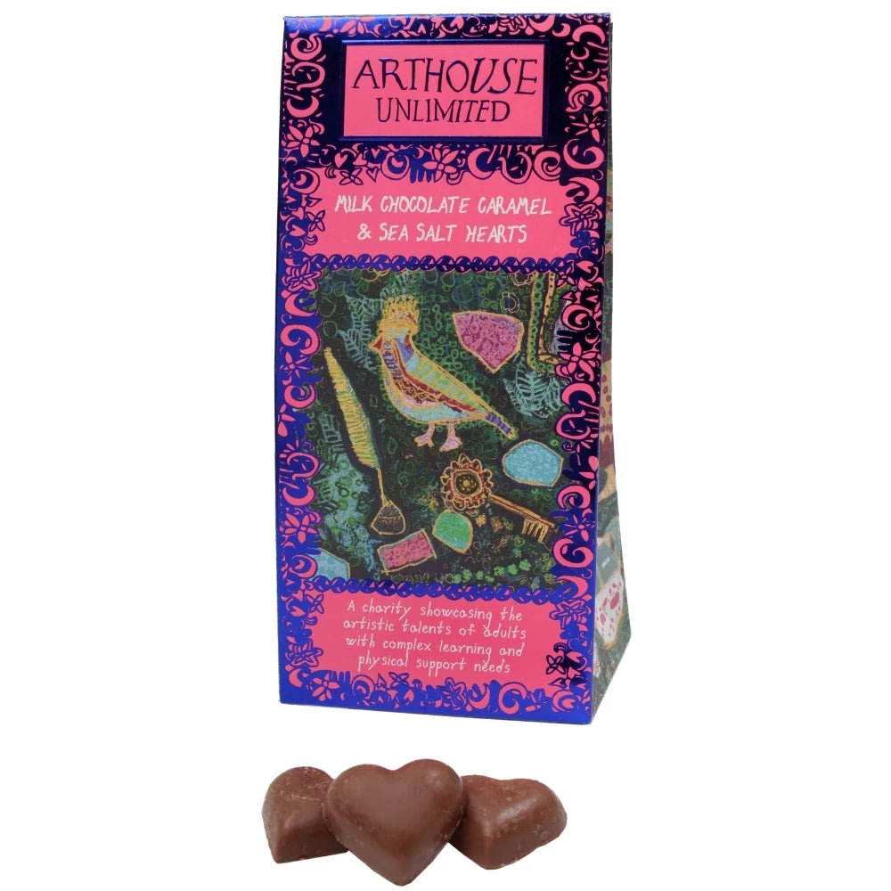 Vintage Valuables Milk Chocolate Caramel & Sea Salt Hearts