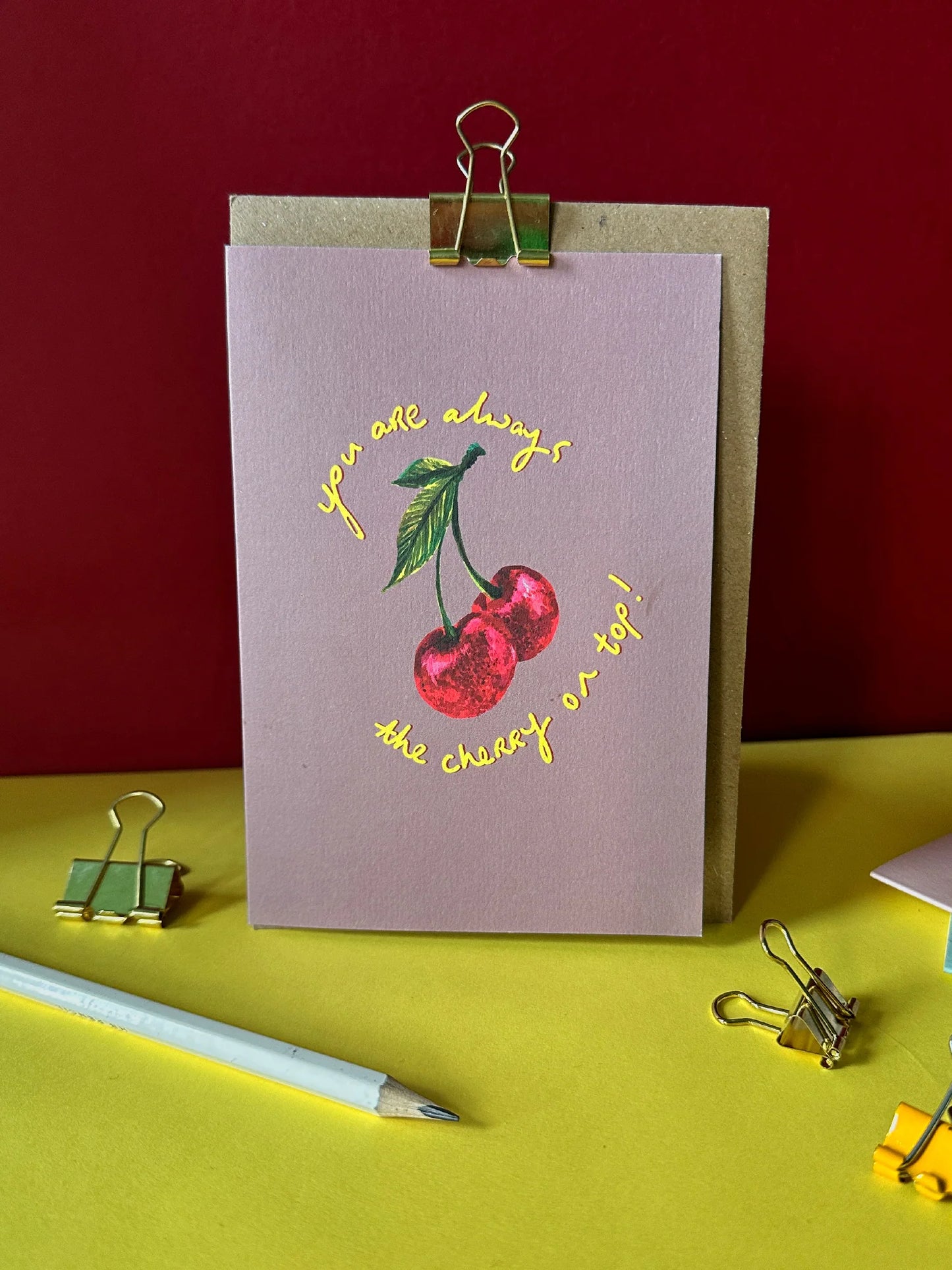 The Cherry On Top Greetings Card