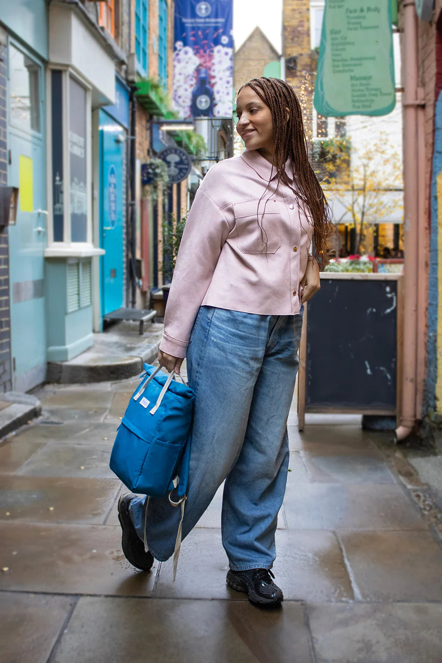 Petrol Blue Medium Backpack