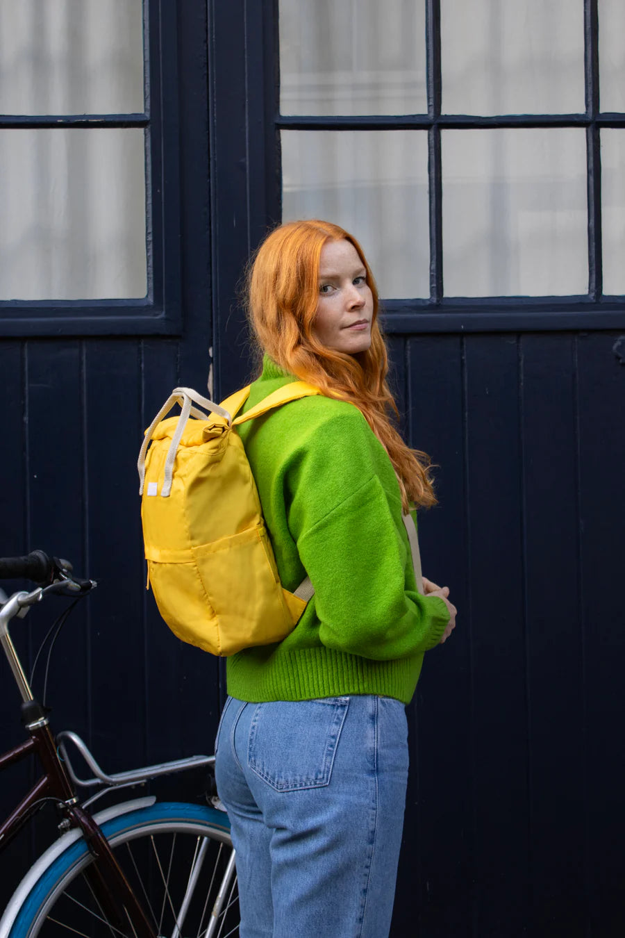 Tuscan Sun Yellow Medium Back Pack