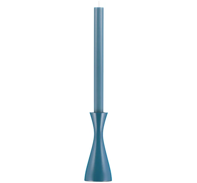 Petrol Blue Doge Wooden Candlestick