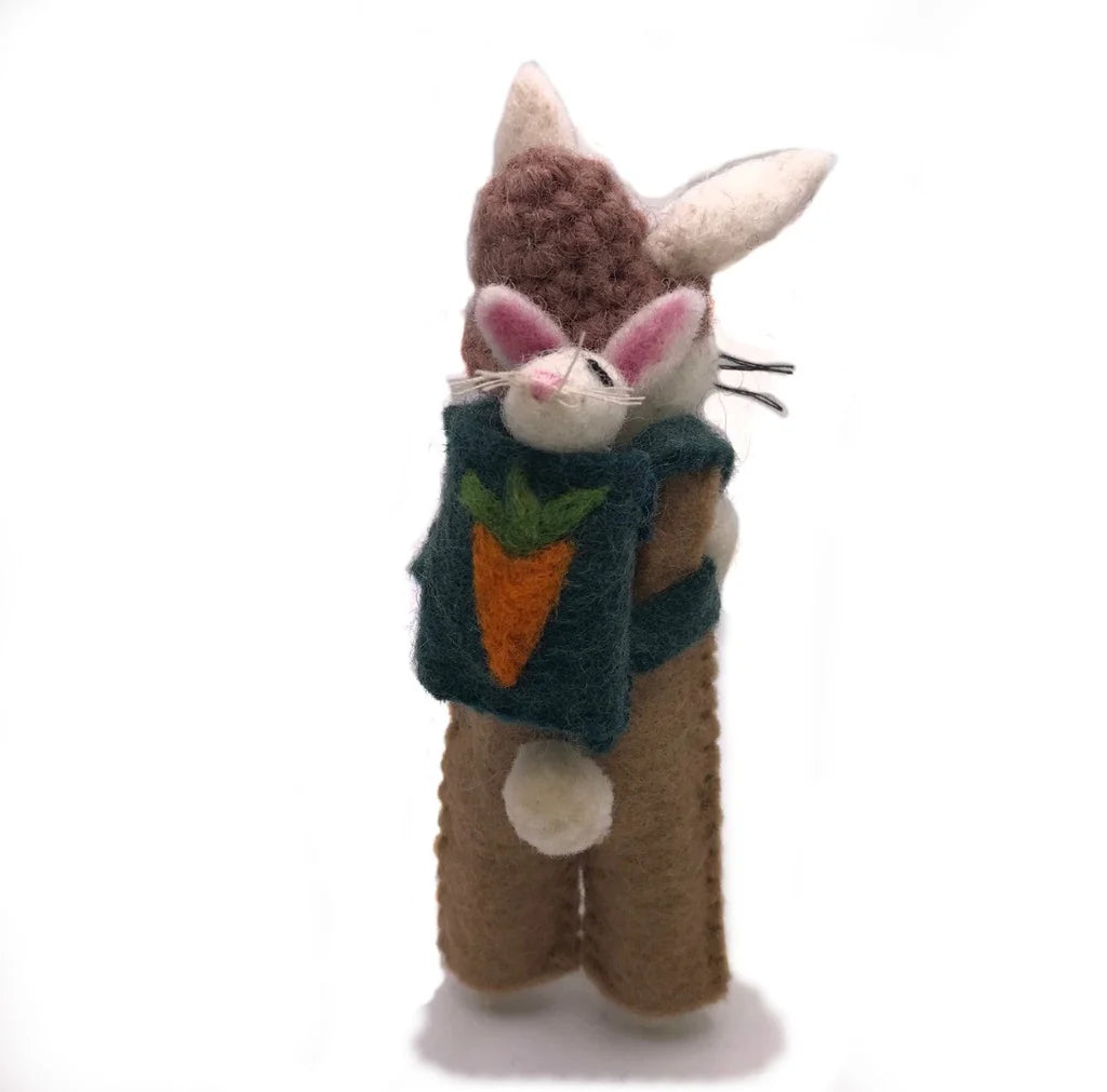 Bunny with Baby Backpack Decoration