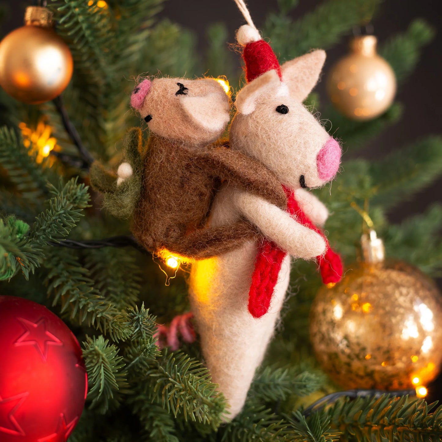 Christmas Pig With Piglet In Backpack