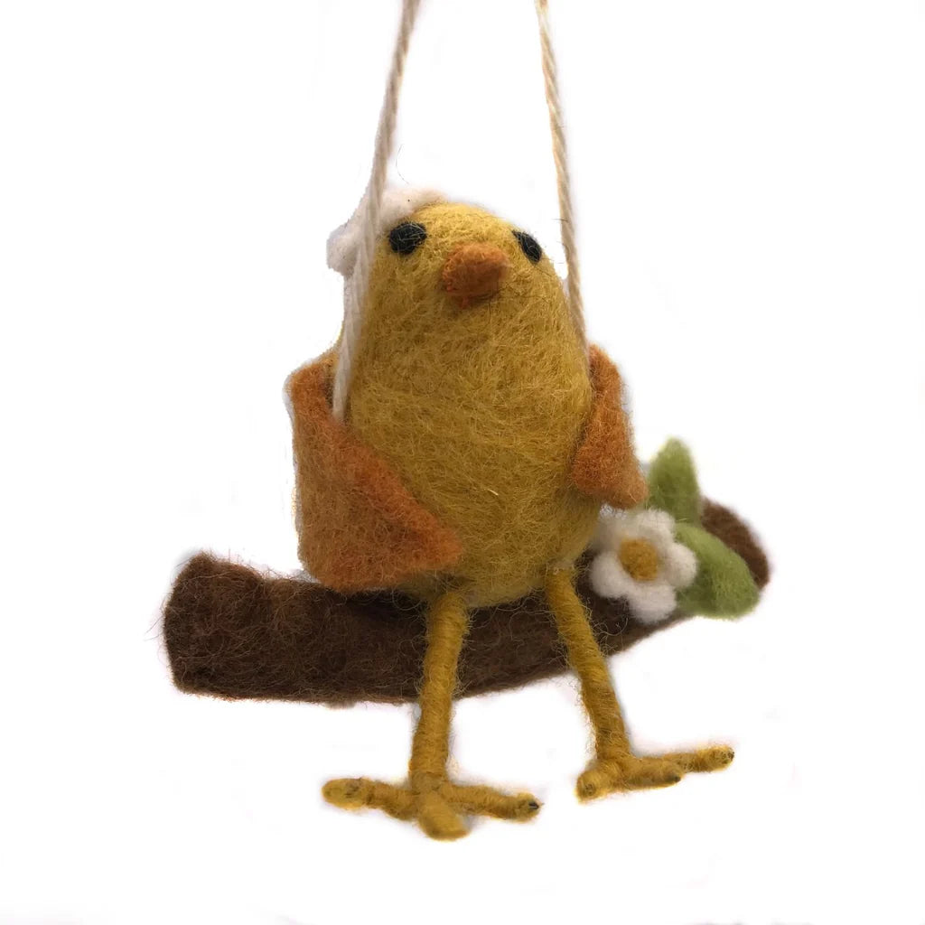 Chick On A Swing Decoration