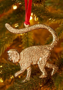 Gold Metal Monkey Decoration