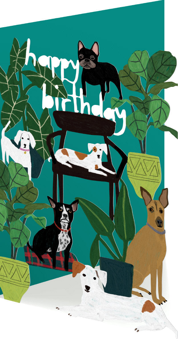 Dogs Happy Birthday Laser Cut Card