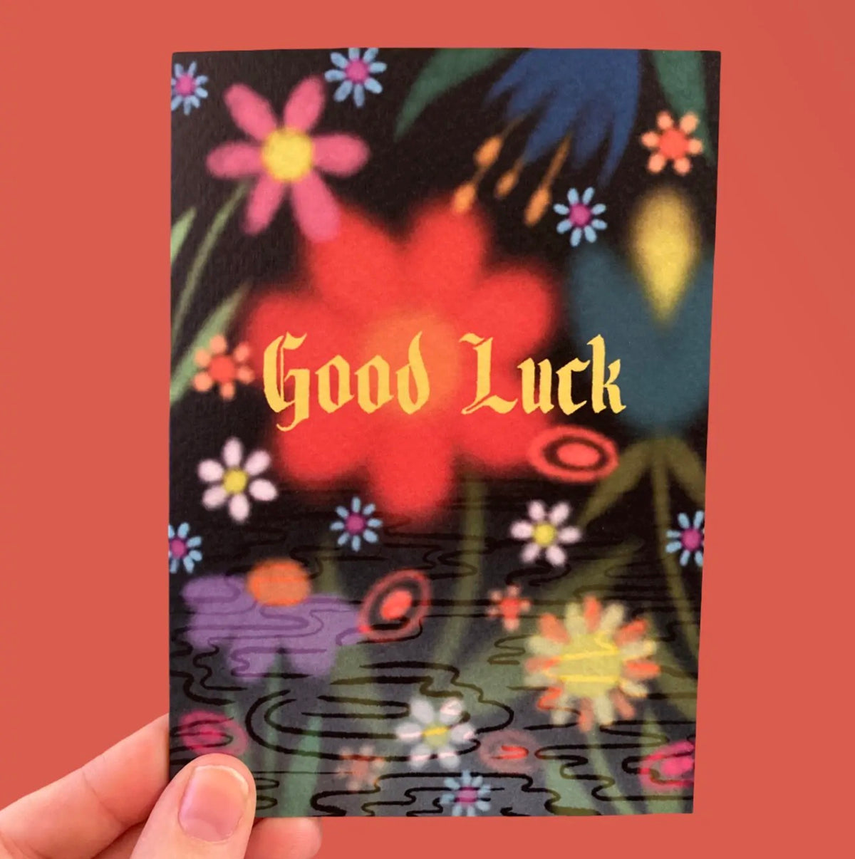 Floral Good Luck Card