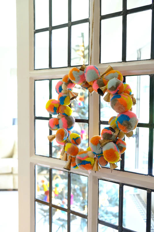 Christmas PomPom Wreath