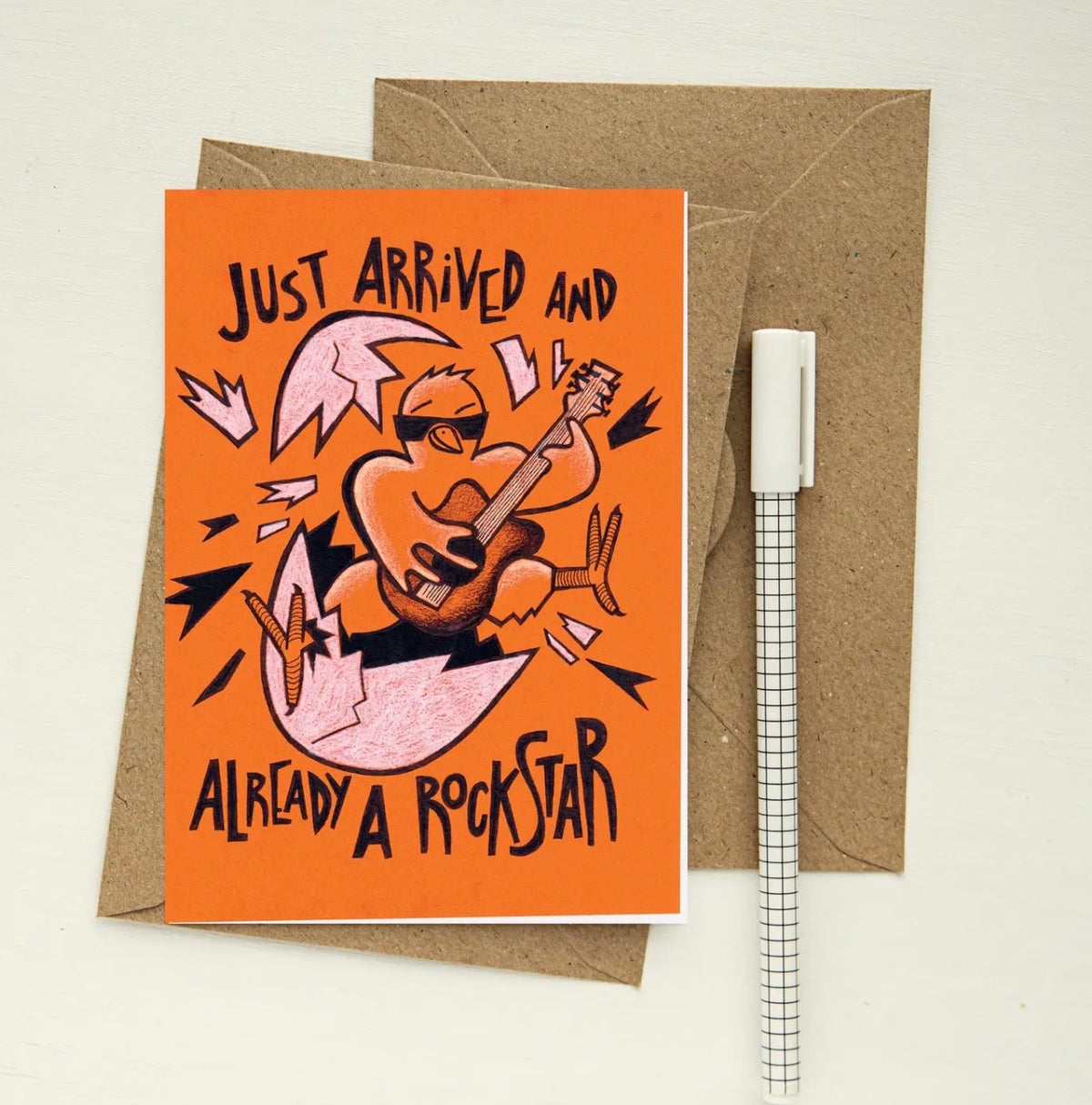 Just Arrived & Already A Rockstar New Baby Card