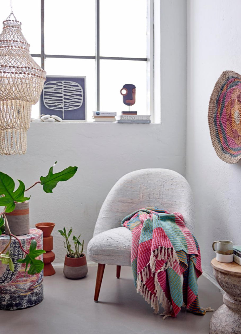 Isnel Throw - Green Recycled Cotton