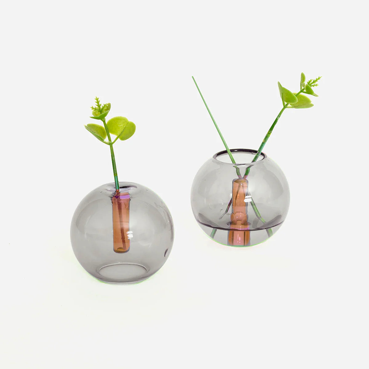 Bubble Vase Mini - Smoke/Amber