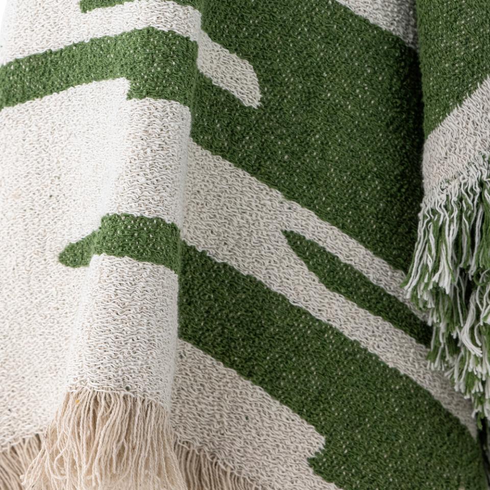 Haxby Throw - Green Recycled Cotton