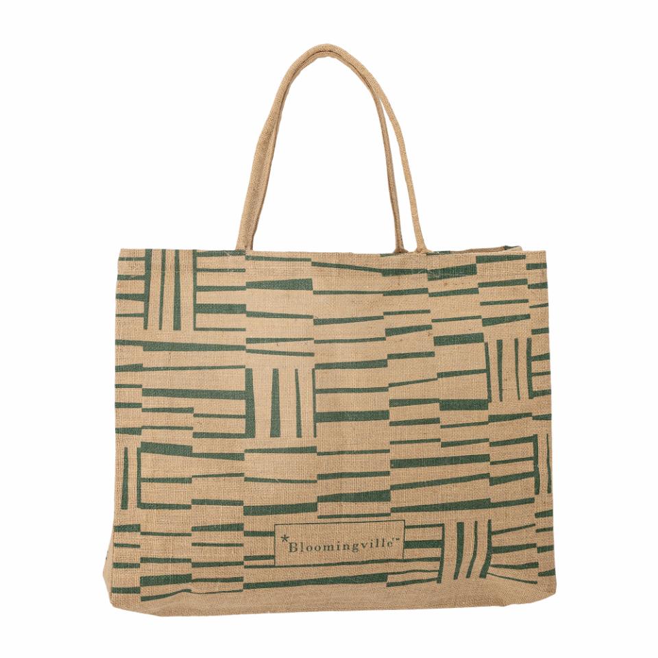 Bergamo Shopping Bg, Jute, Green
