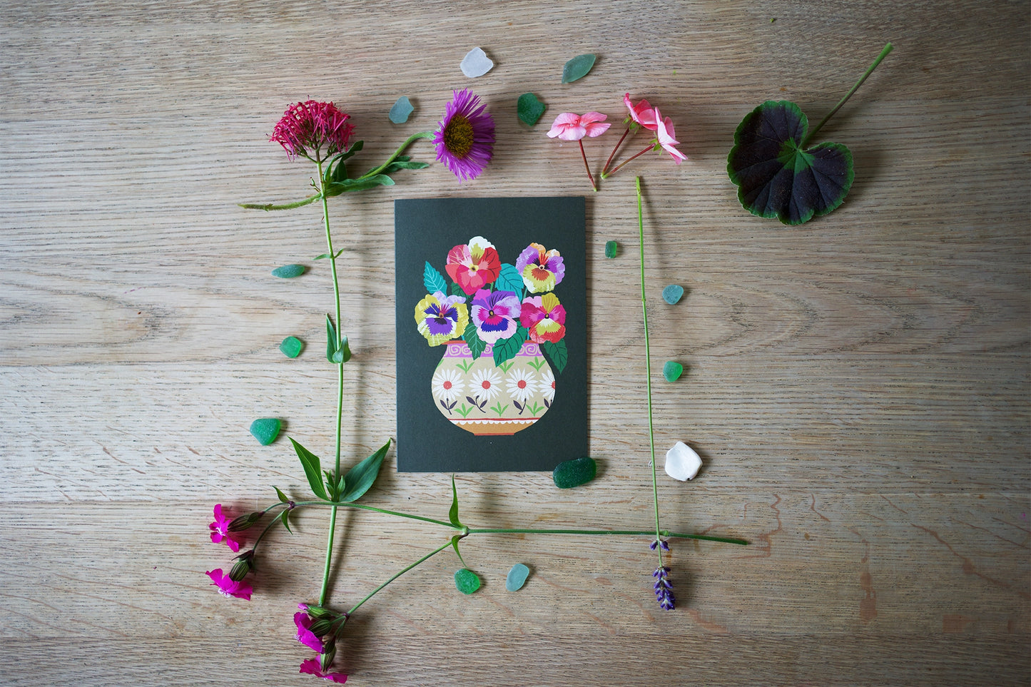 Pansies Greeting Card