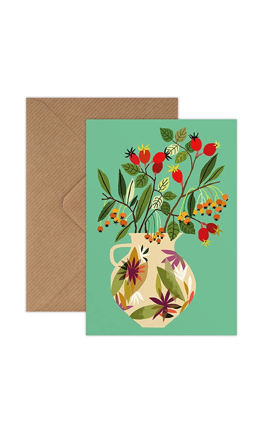 Rosehips Greeting Card