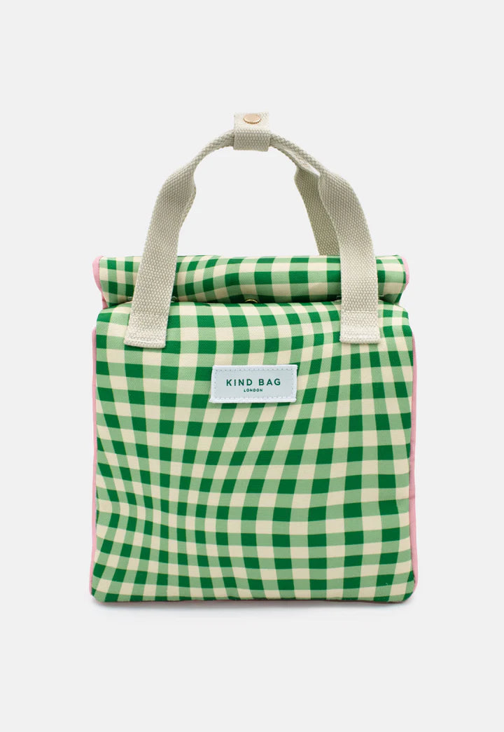 Gingham Green Lunch Bag