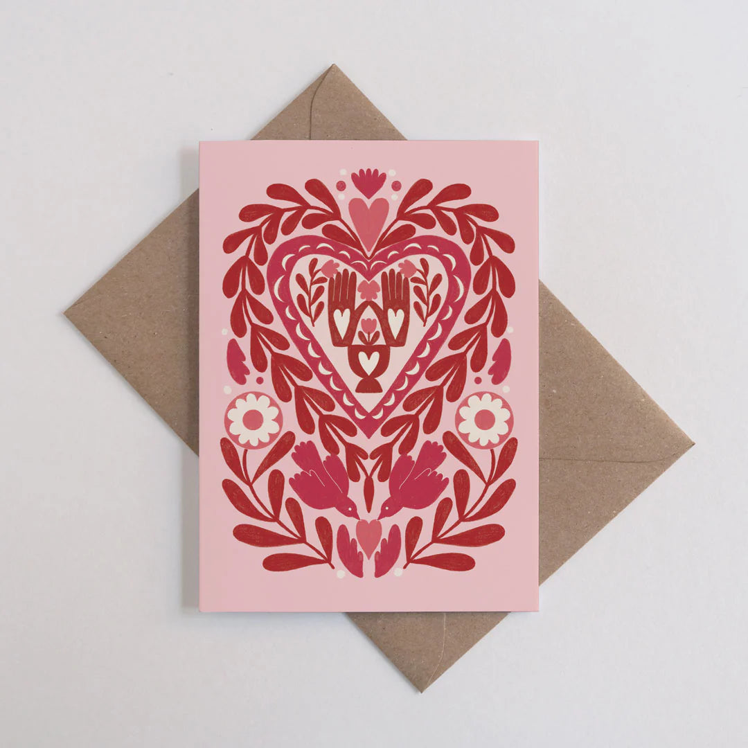 Paper Cut Heart Greeting Card