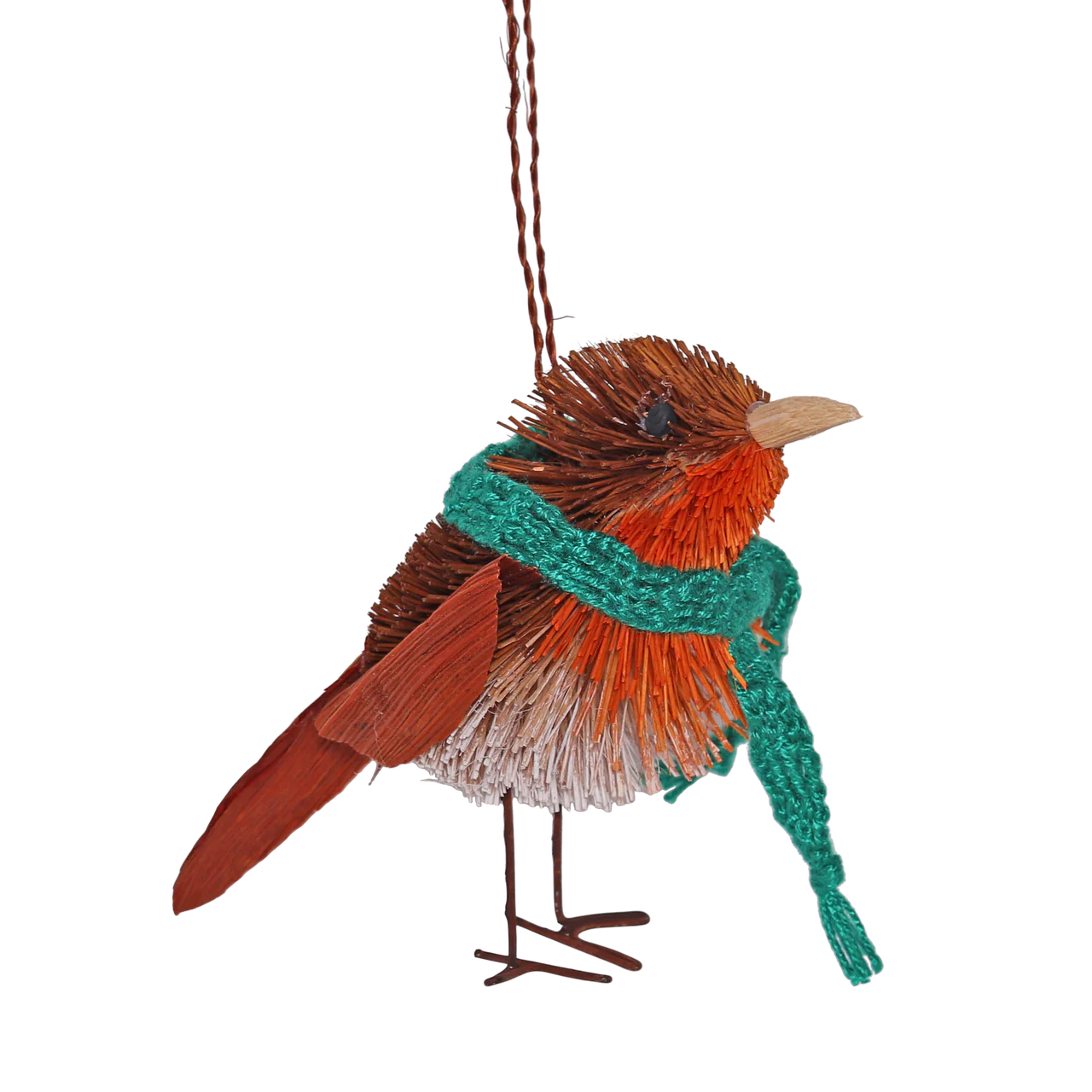 Bristle Robin with Scarf Decoration