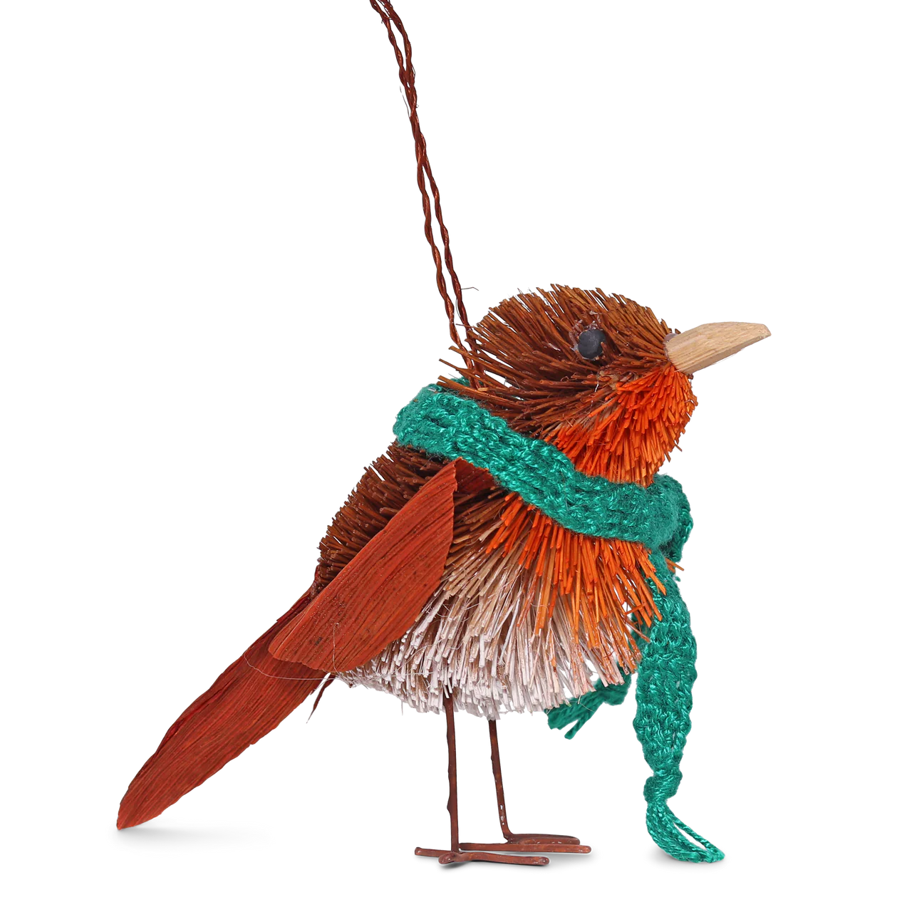 Bristle Robin with Scarf Decoration