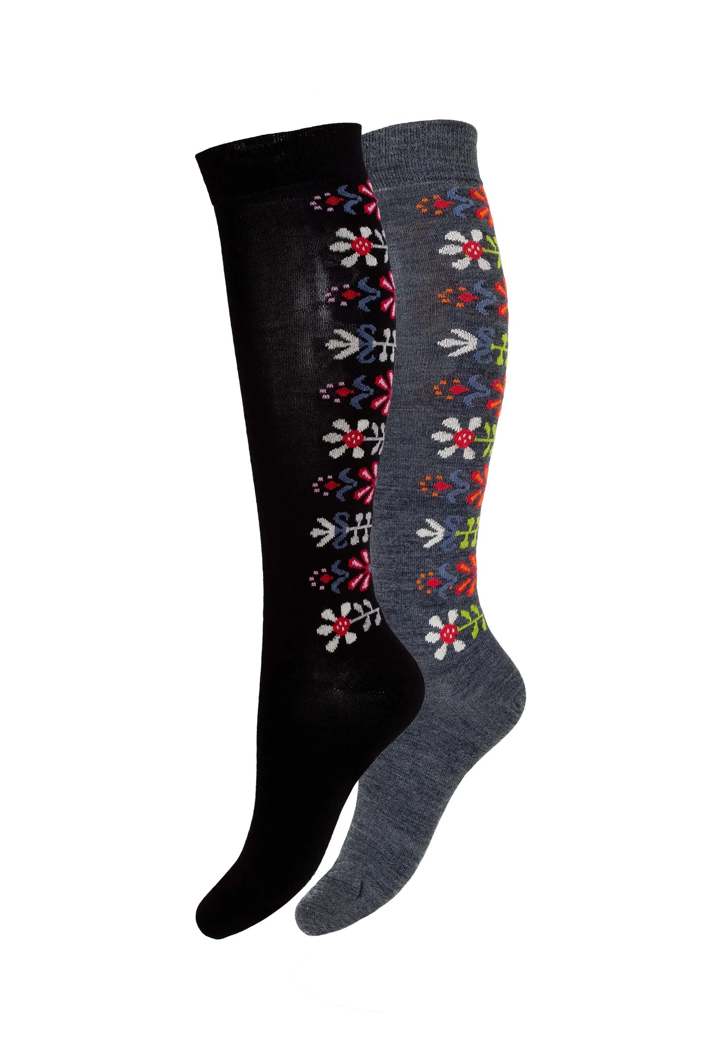 Art Knästrumpa Monica Black - Long Merino Wool Socks