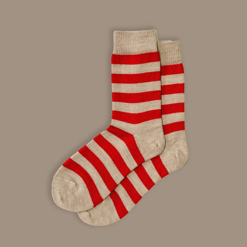 ROVE Red Stripe Patchwork Socks