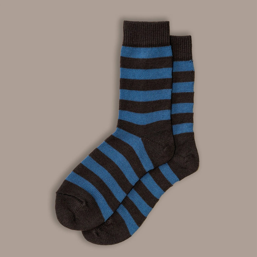 ROVE Blue Stripe Patchwork Socks