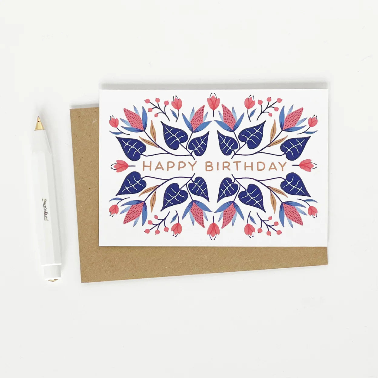 Floral Winter Birthday Card