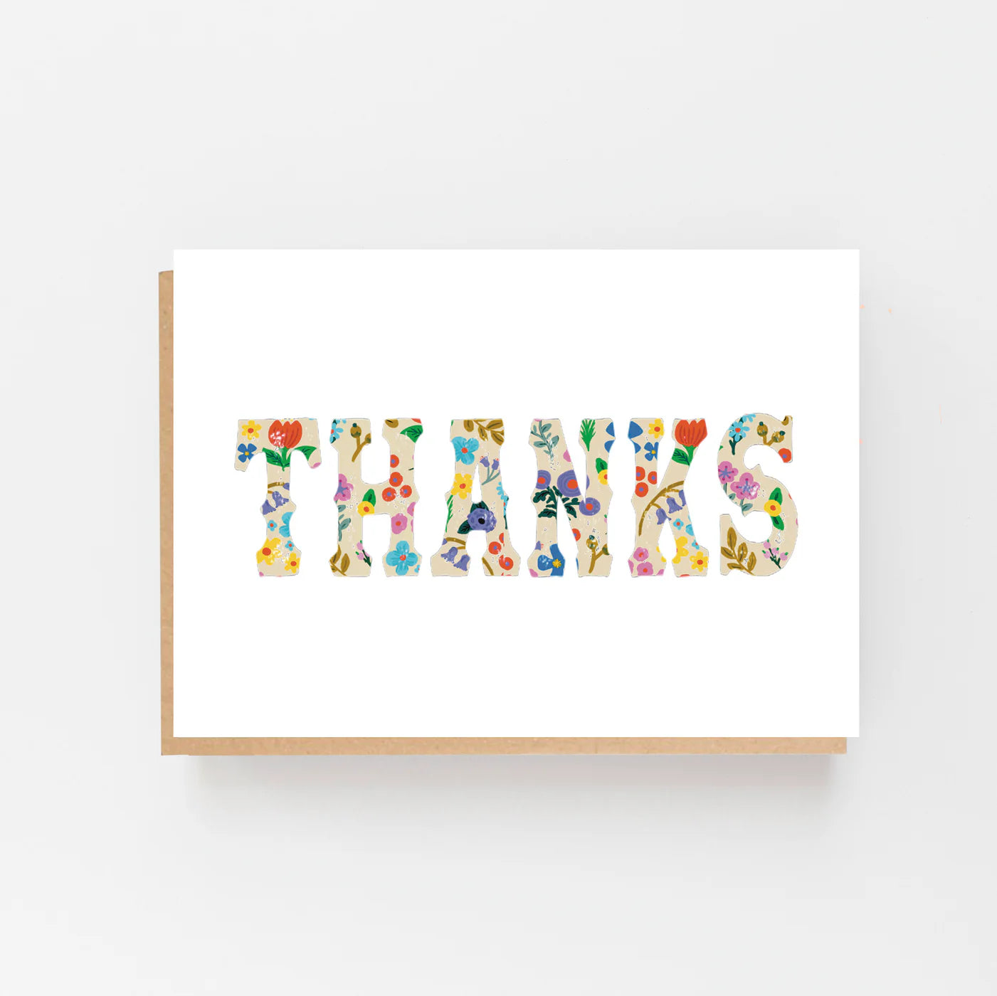 Floral Romanian Thank You Card
