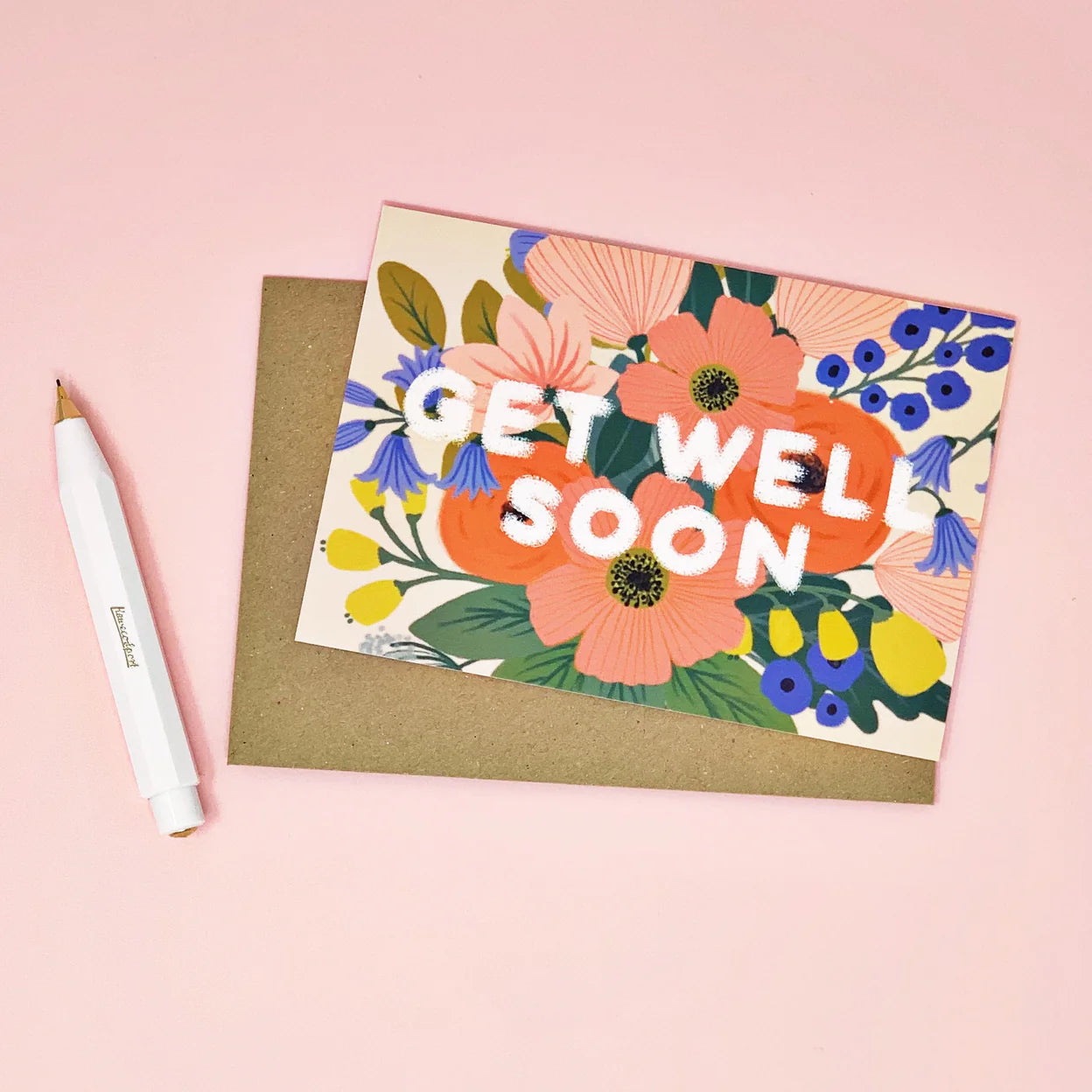 Get Well Soon Colourful Flowers Card