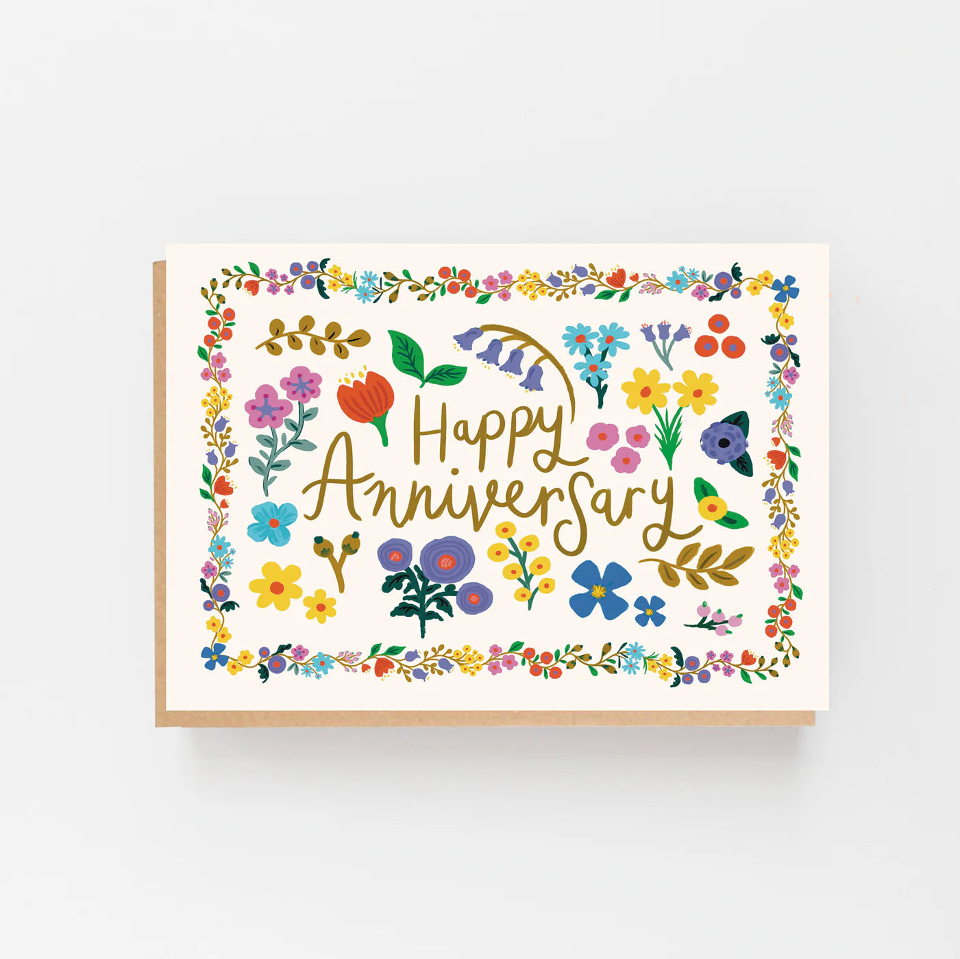 Happy Anniversary Romanian Pattern Card